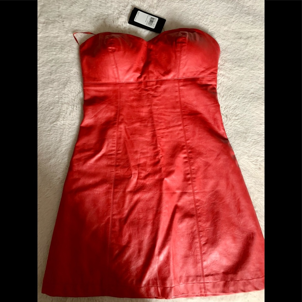 Guess patent leather mini dress